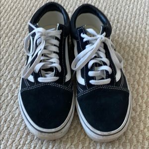 Vans Black canvas and Suede Sneakers